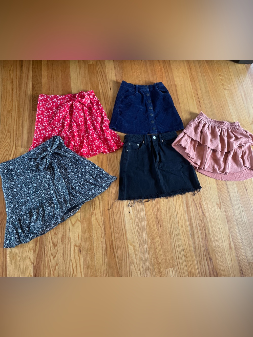 Women’s Lot Of 5 Mini Skirts Small Zara Abercrombie Aerie & Brandy Melville